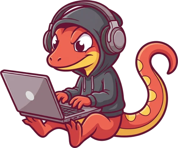 Sparky coding at laptop